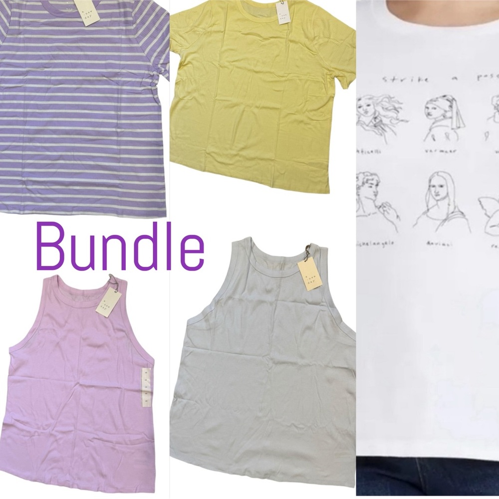 2x FIVE SHIRT BUNDLE Tanks Tees Summer TARGET